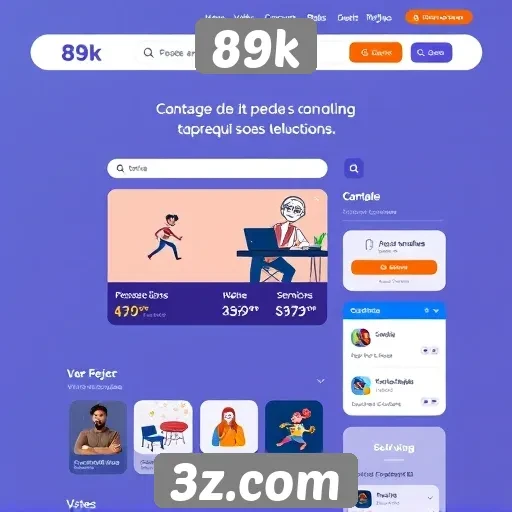 Análise da interface do usuário do site 89k